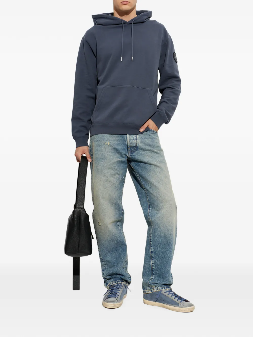 Canada Goose Loon Logo-patch Hoodie in Blue, view 2