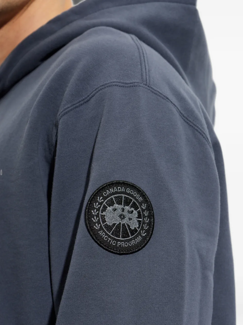 Canada Goose Loon Logo-patch Hoodie in Blue, view 5