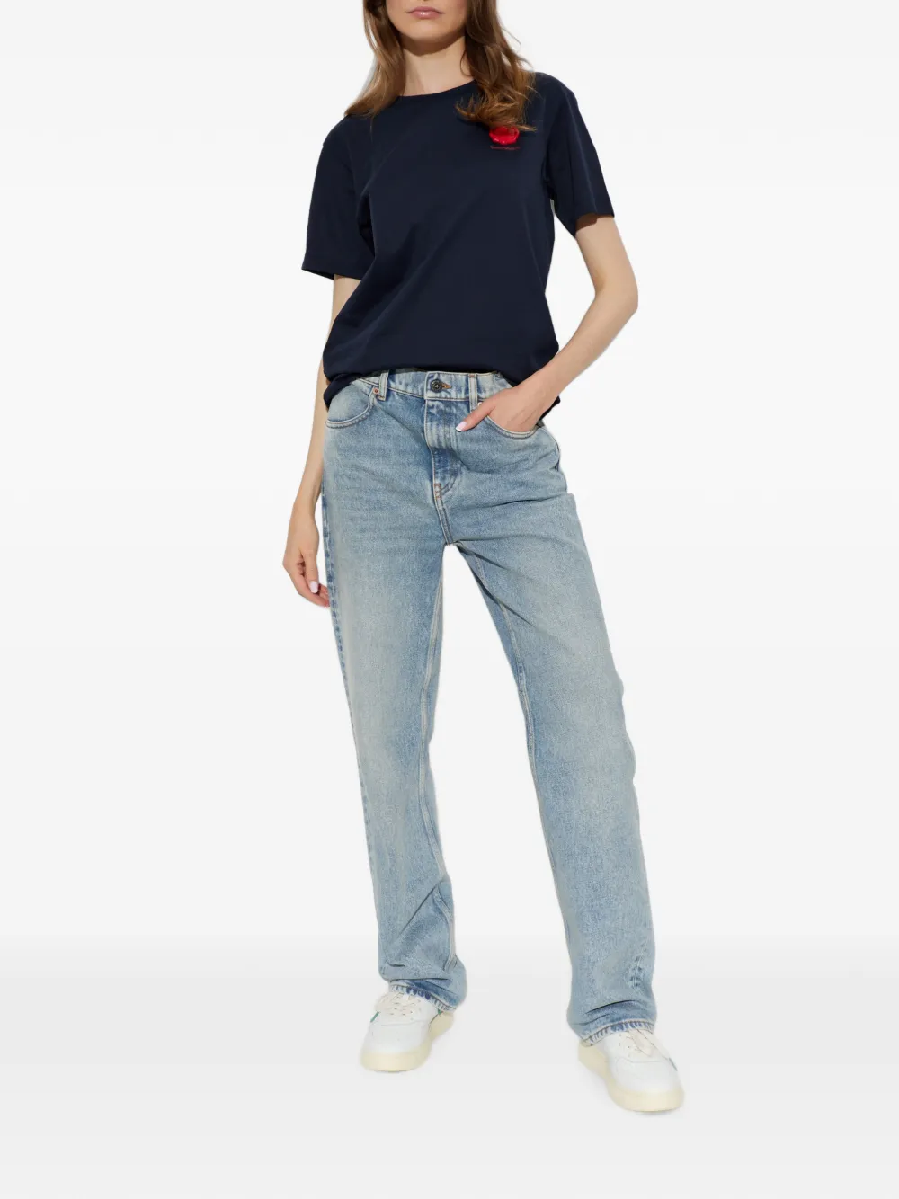 Emporio Armani Valentine's Day Capsule gemerceriseerd jersey T-shirt Blauw