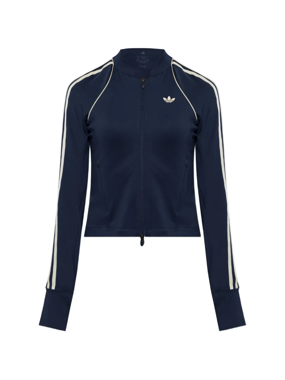 adidas side-stripe zip-up sweatshirt Blauw