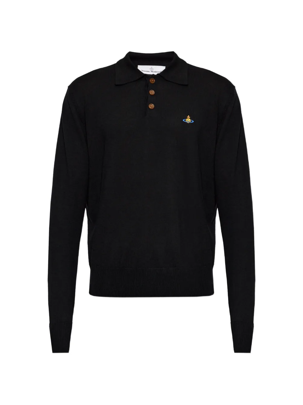 Vivienne Westwood Poloshirt mit Mark Orb-Stickerei - Schwarz