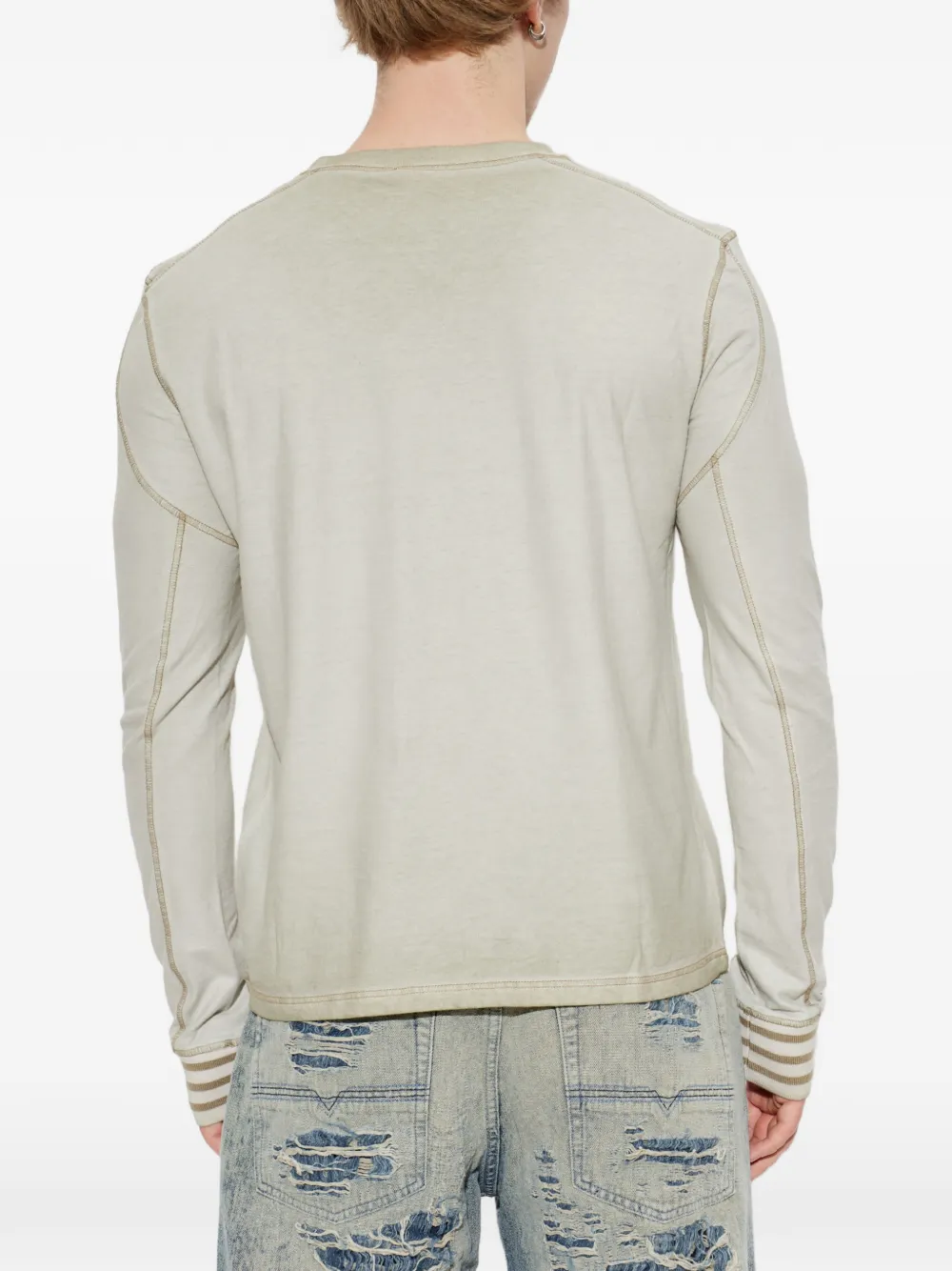 Diesel T-shirt met patchdetail Wit