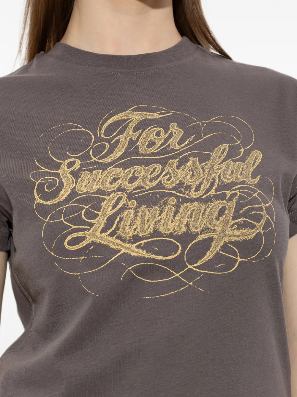 Diesel T-shirt met logo-print Grijs