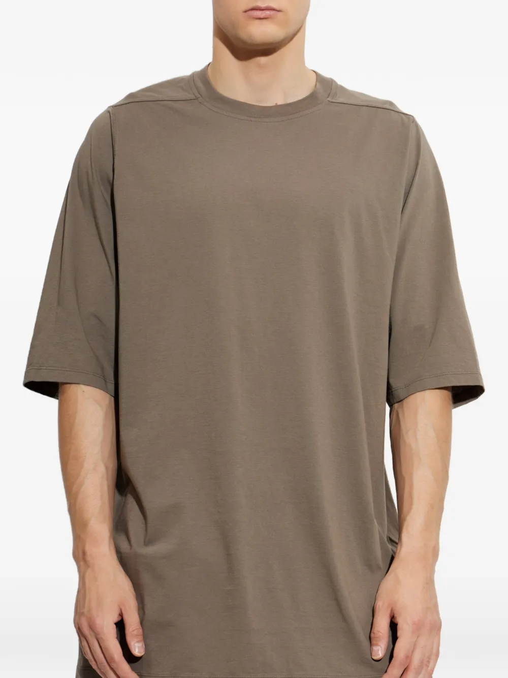 Rick Owens T-shirt met afwerking Bruin