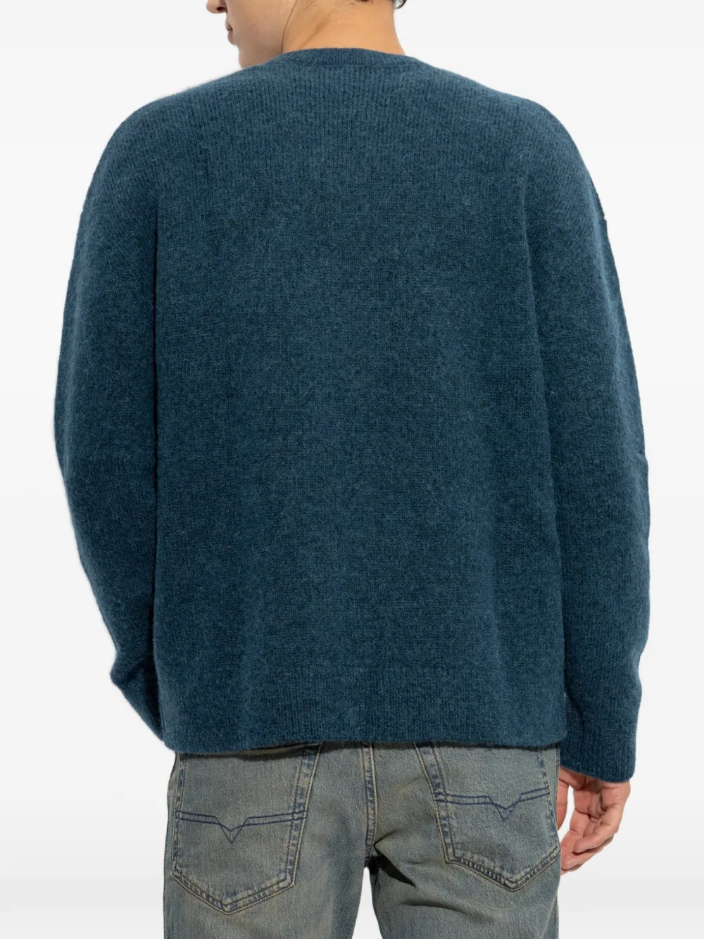 Diesel jumper in wool and alpaca blend Blauw