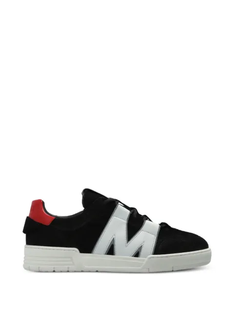 Moschino logo-patch leather sneakers