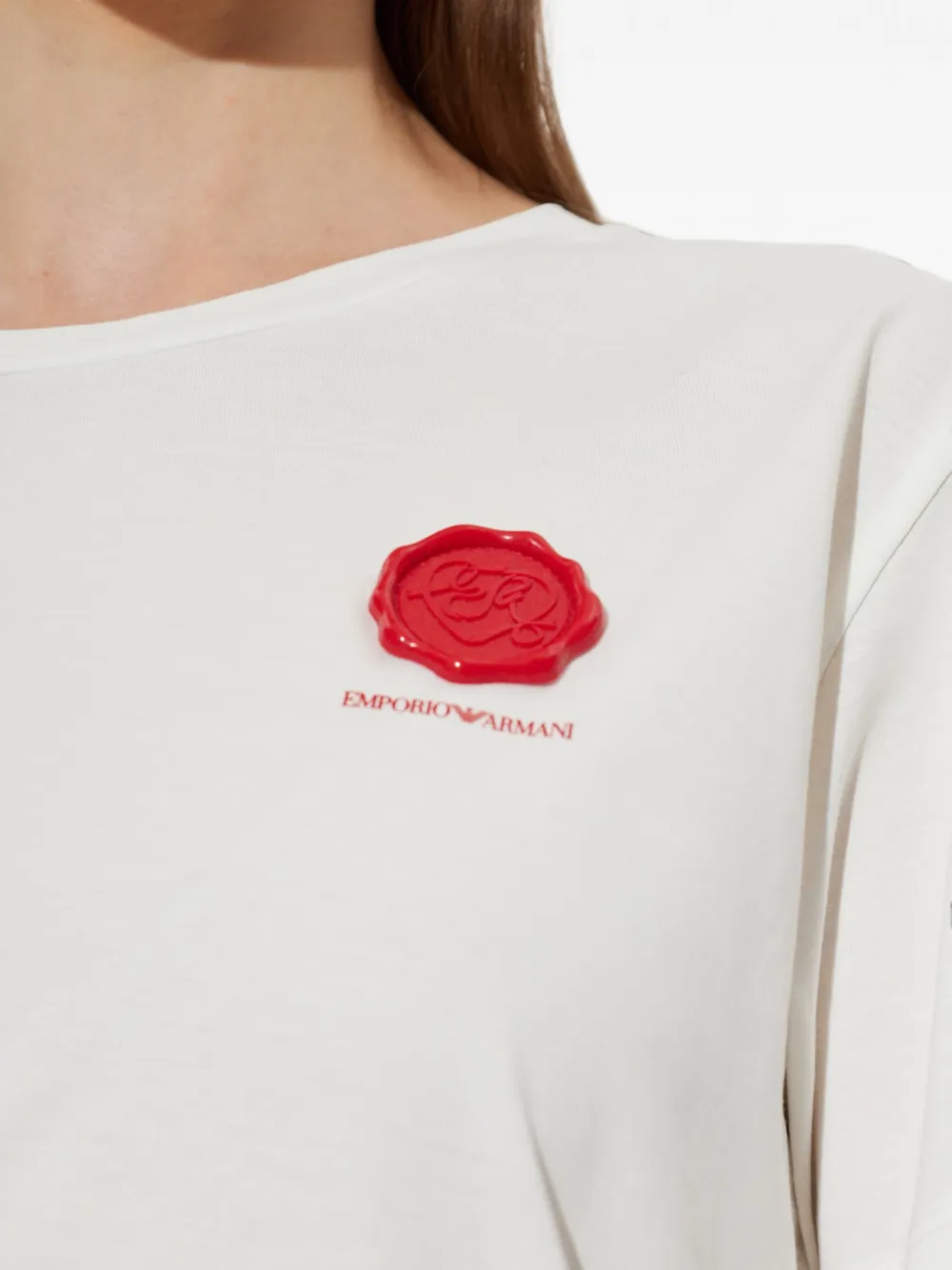 Emporio Armani Valentine's Day Capsule jersey T-shirt Wit