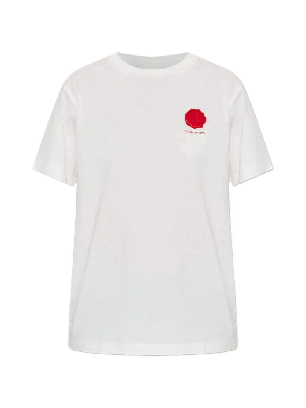 Emporio Armani mercerized jersey T-shirt Valentine's day Capsule - Bianco