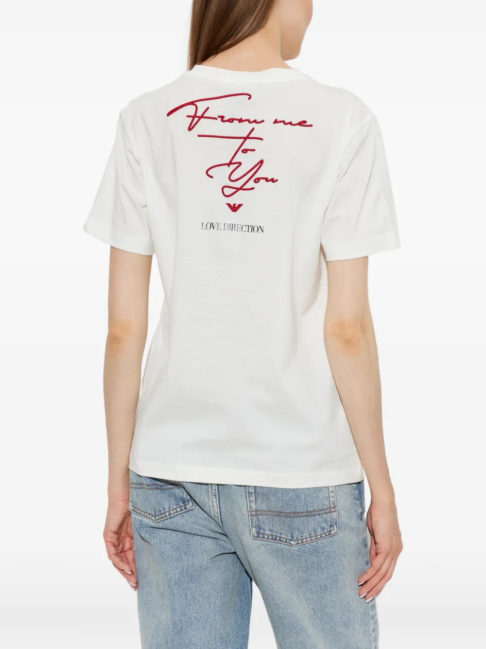Emporio Armani Valentine's Day Capsule jersey T-shirt Wit