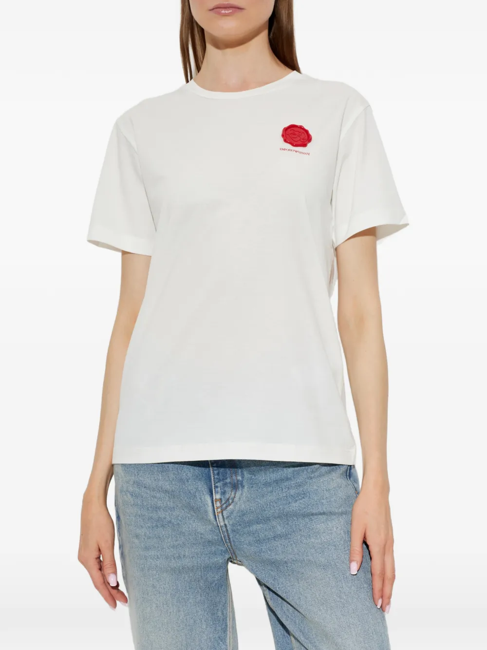 Emporio Armani Valentine's Day Capsule jersey T-shirt Wit