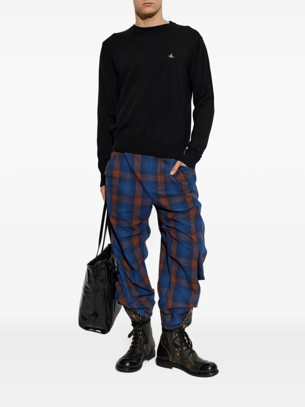Vivienne Westwood Trui met geborduurd Orb-logo Zwart
