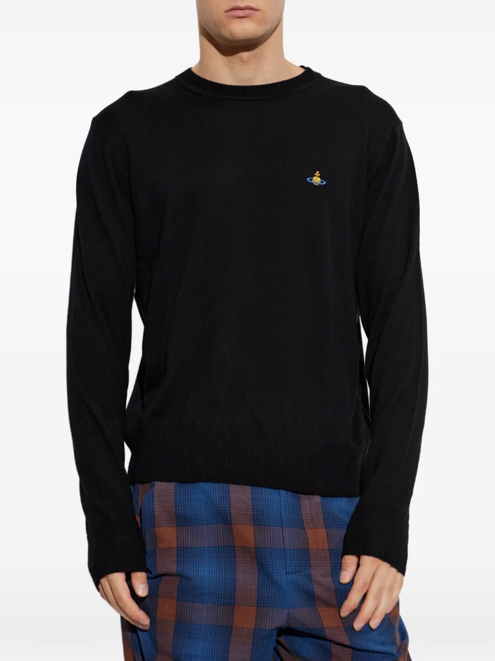 Vivienne Westwood Trui met geborduurd Orb-logo Zwart