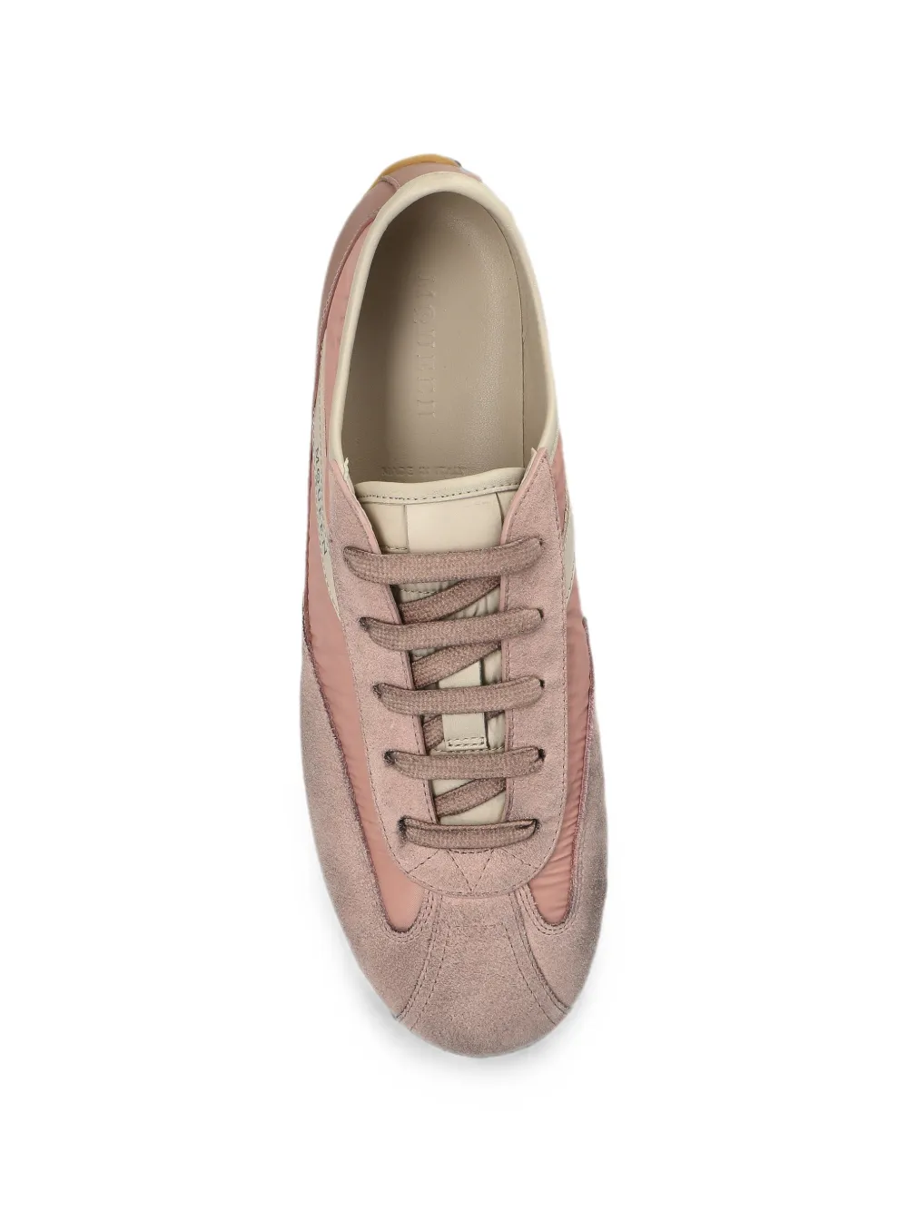 Alexander McQueen Boxe suede-panelled sneakers Roze