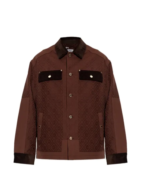 Casablanca monogram corduroy-trim shirt jacket