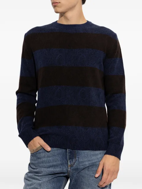 ETRO paisley-pattern striped sweater