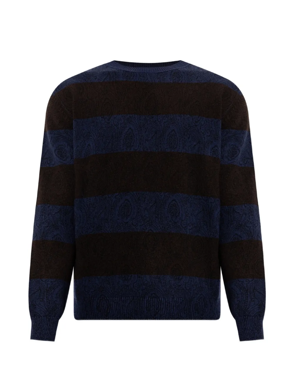 ETRO Gestreepte trui met paisley-print Blauw