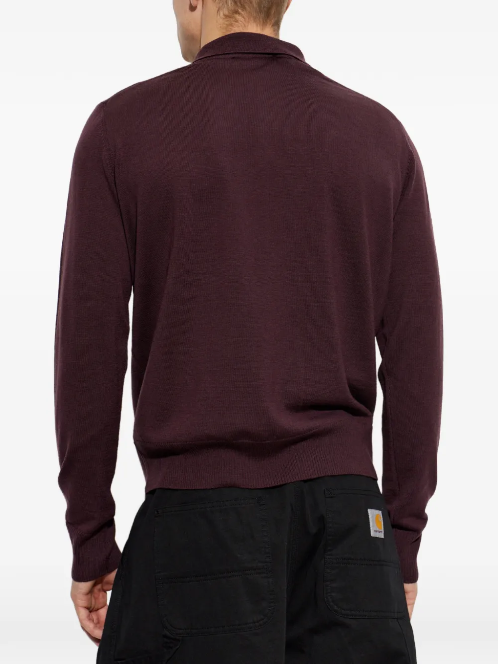 Vivienne Westwood Mark wollen poloshirt met Orb-borduurwerk Paars