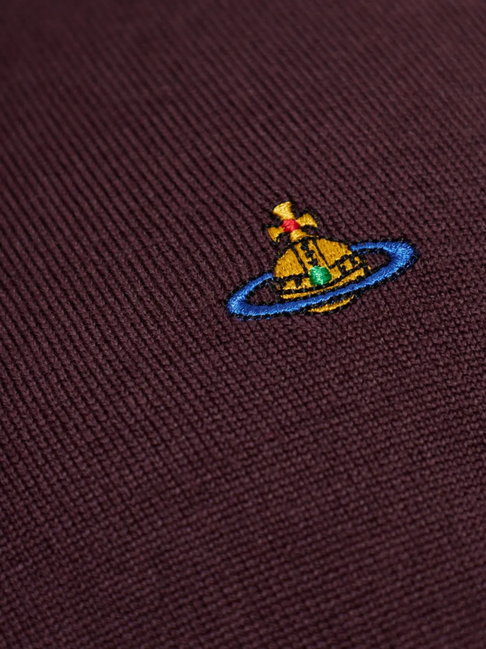 Vivienne Westwood Mark wollen poloshirt met Orb-borduurwerk Paars