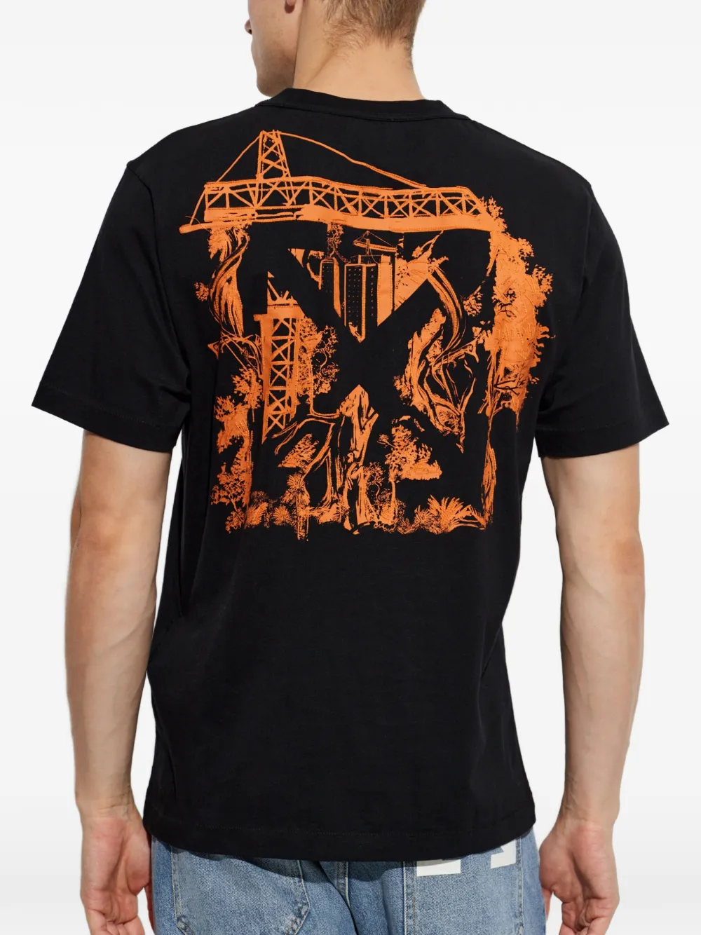 Off-White Katoenen T-shirt met logoprint Zwart