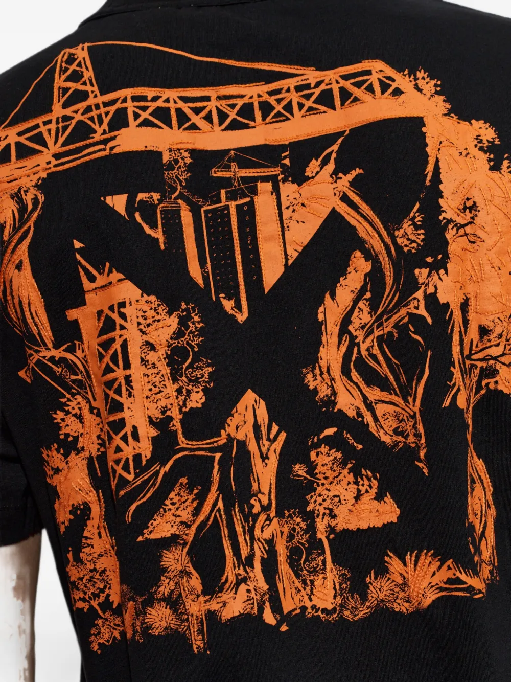 Off-White Katoenen T-shirt met logoprint Zwart