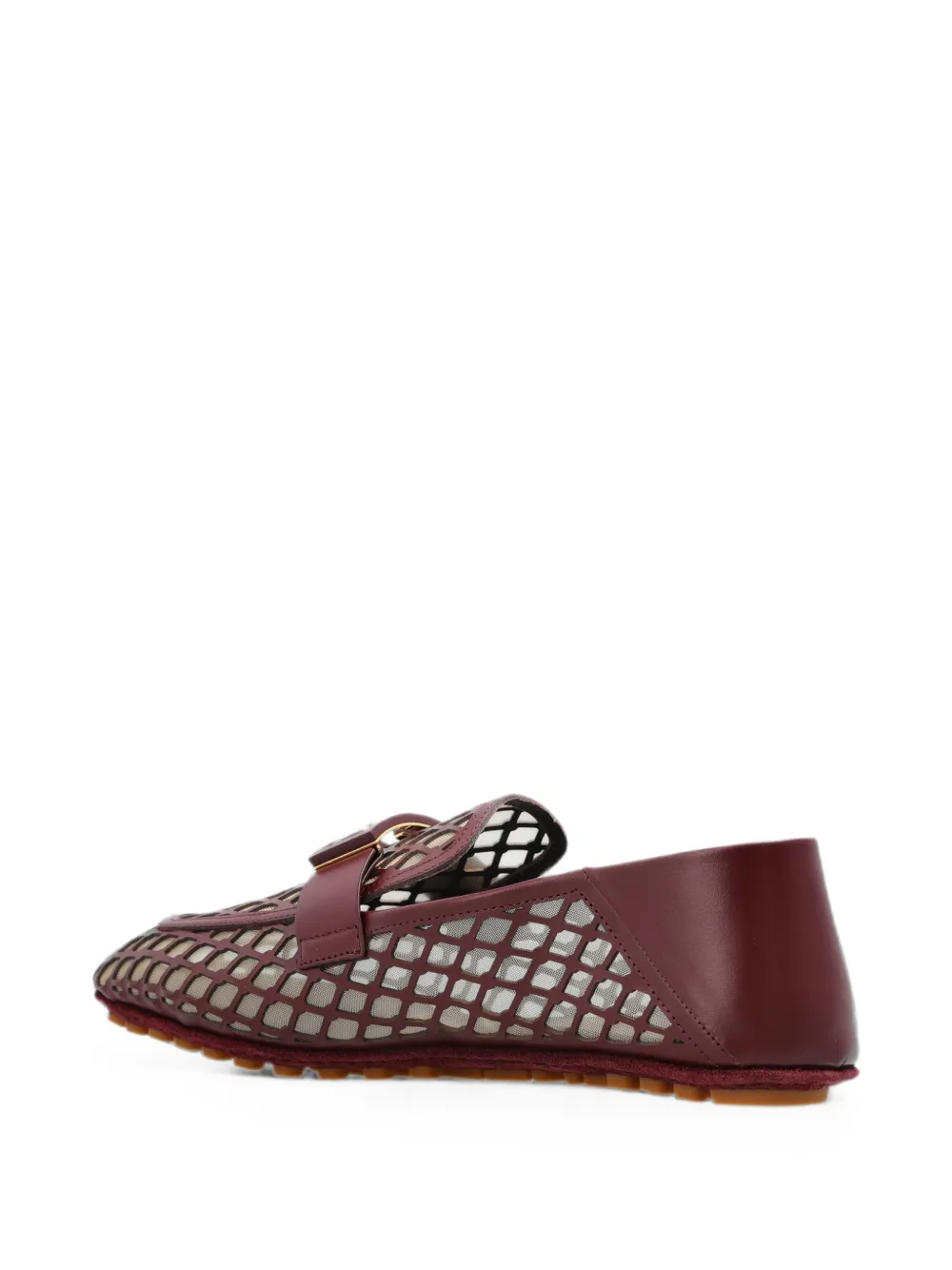 FENDI Baguette bordeauxrode leren loafers Rood