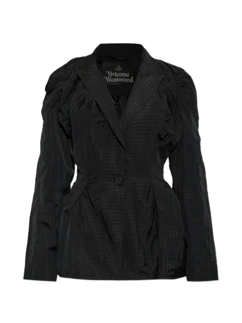 Vivienne Westwood Cloud ruched check blazer
