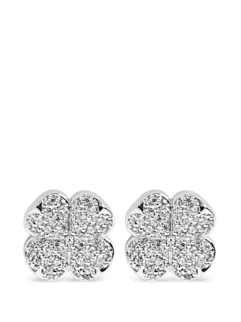 Kate Spade crystal-embellished clover earrings