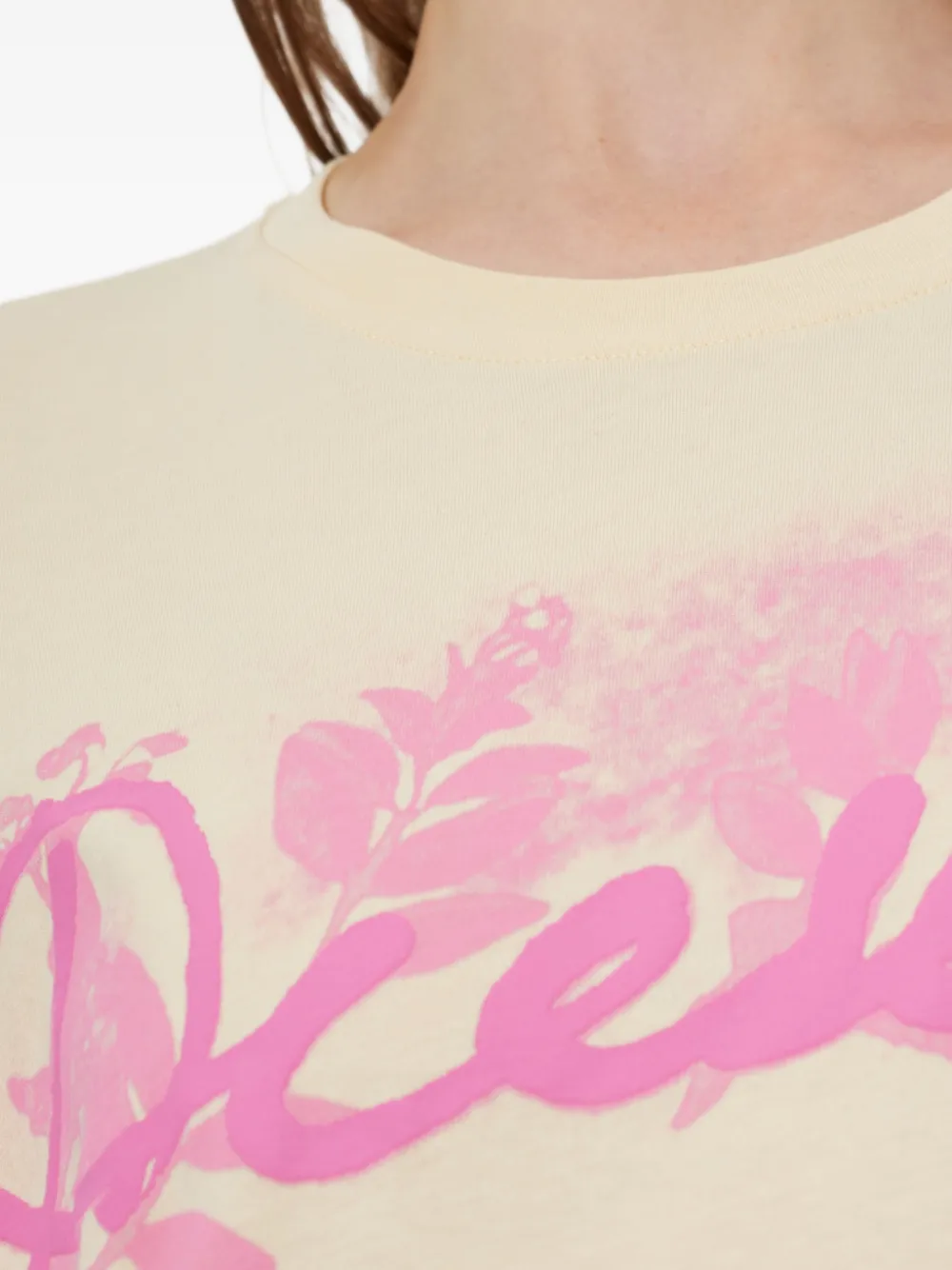 Diesel T-shirt met logoprint Geel