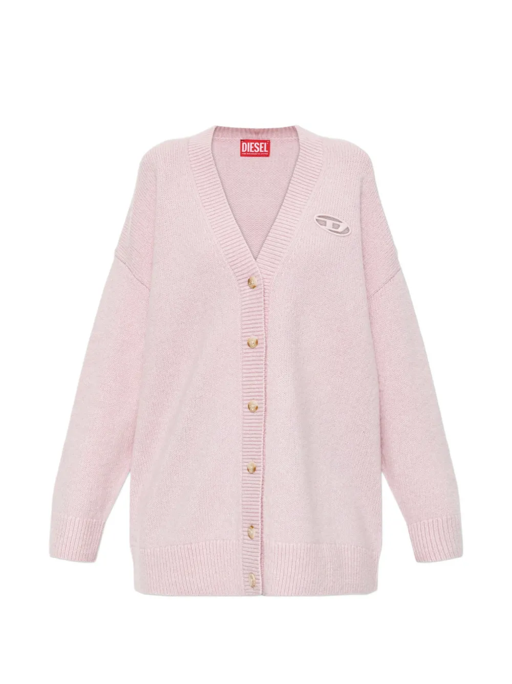 Diesel cardigan in wool and alpaca blend - Rosa