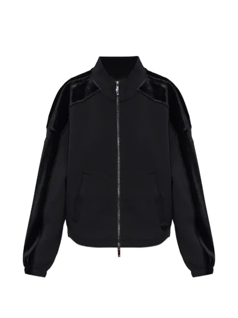 Emporio Armani double jersey blouson with chenille tape Travel Essential