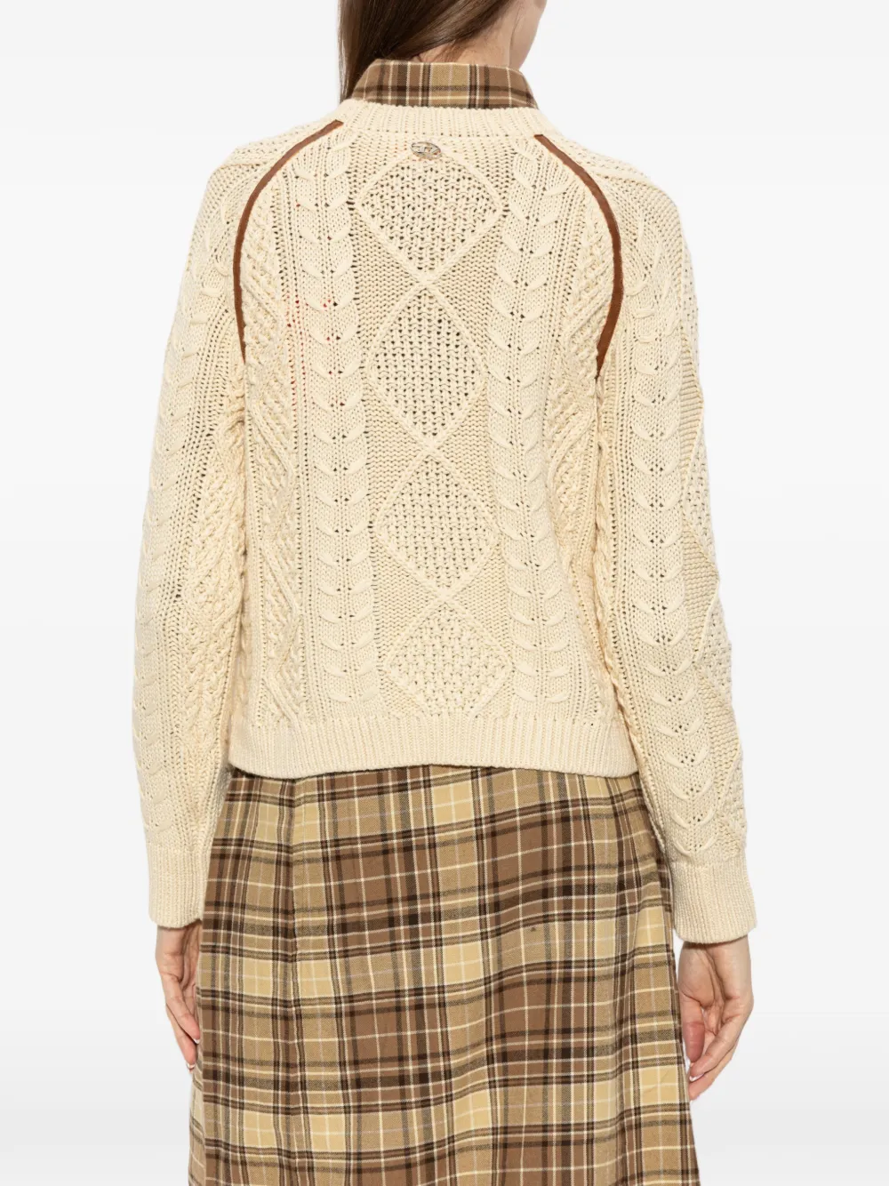Diesel M-Intana trui met ronde hals Beige