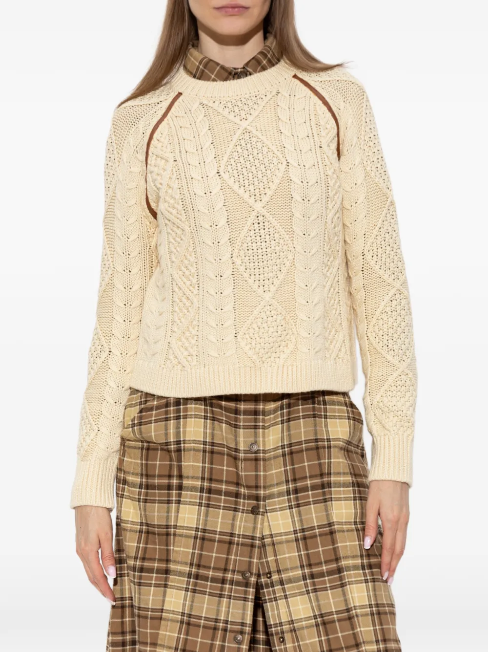 Diesel M-Intana trui met ronde hals Beige
