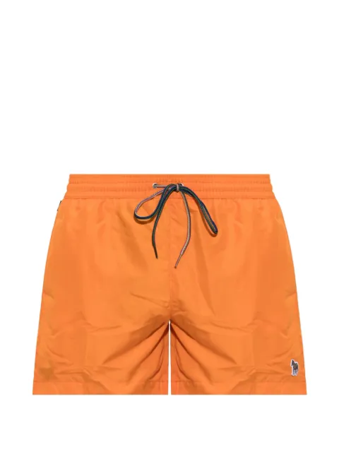 Paul Smith orange Zebra-logo swim shorts