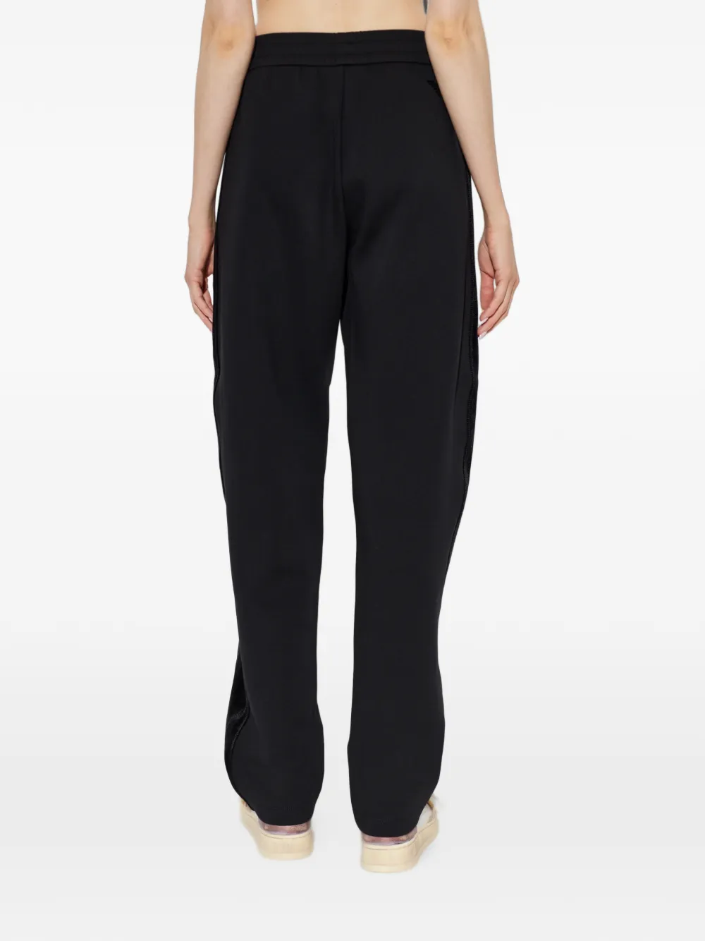 Emporio Armani Double Jersey Pants with Chenille Tape Travel Essential in Black, view 4