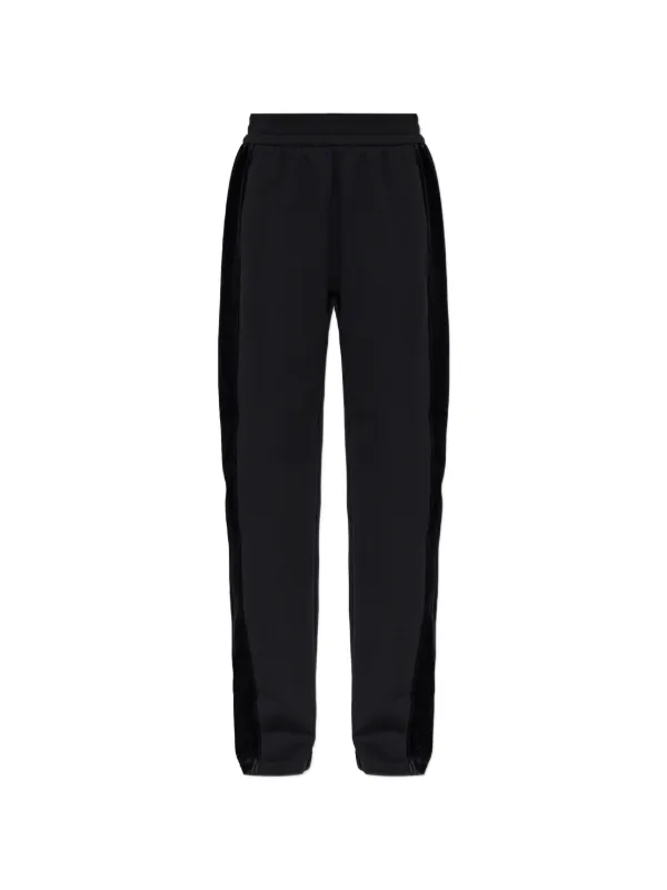 Emporio Armani Double Jersey Pants with Chenille Tape Travel Essential in Black