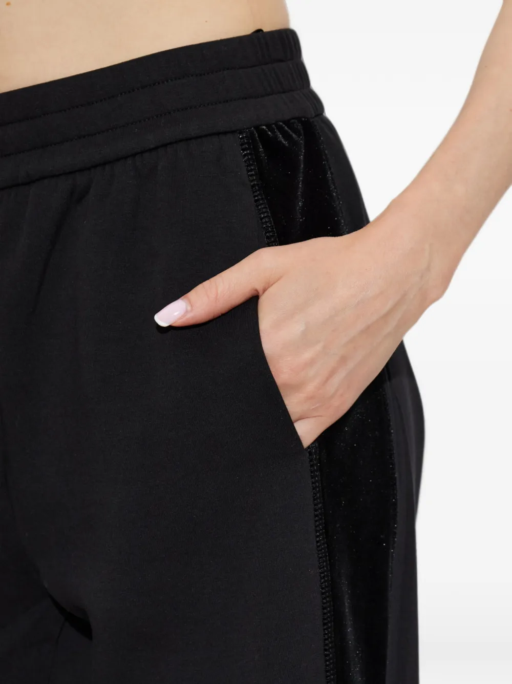 Emporio Armani Double Jersey Pants with Chenille Tape Travel Essential in Black, view 5
