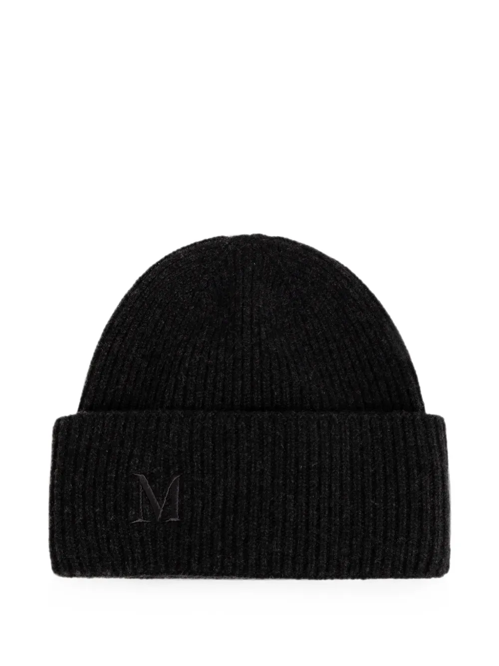 Max Mara ribbed cashmere beanie - black - Nero