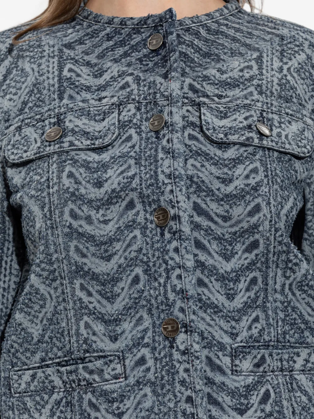 Diesel De-Grafy-S2 jack met grafische print Blauw