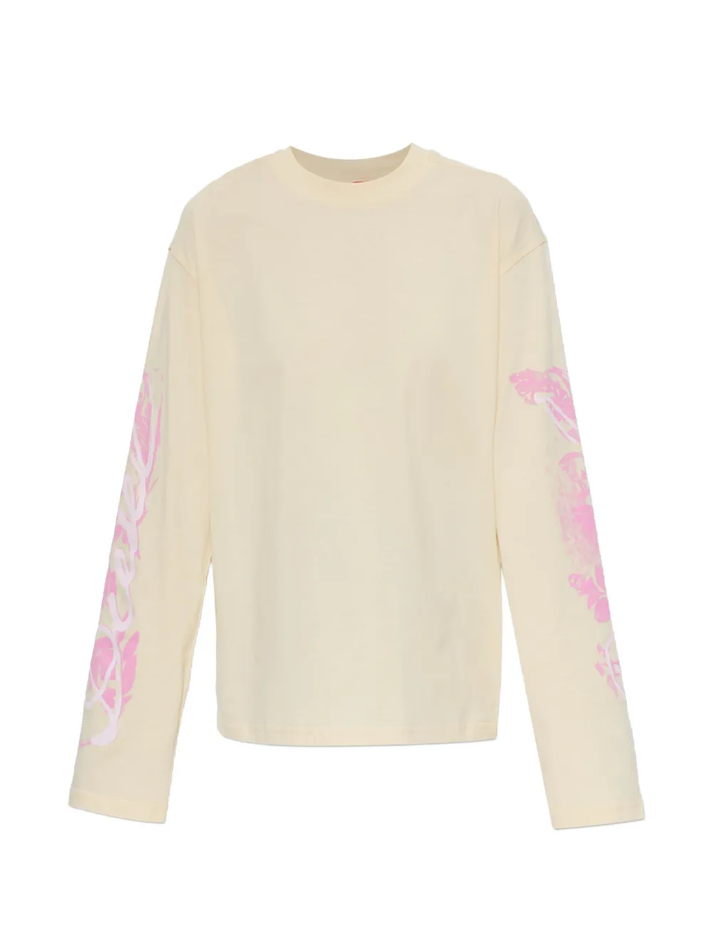 Diesel long-sleeve T-shirt with graphic prints and crystals - Toni neutri