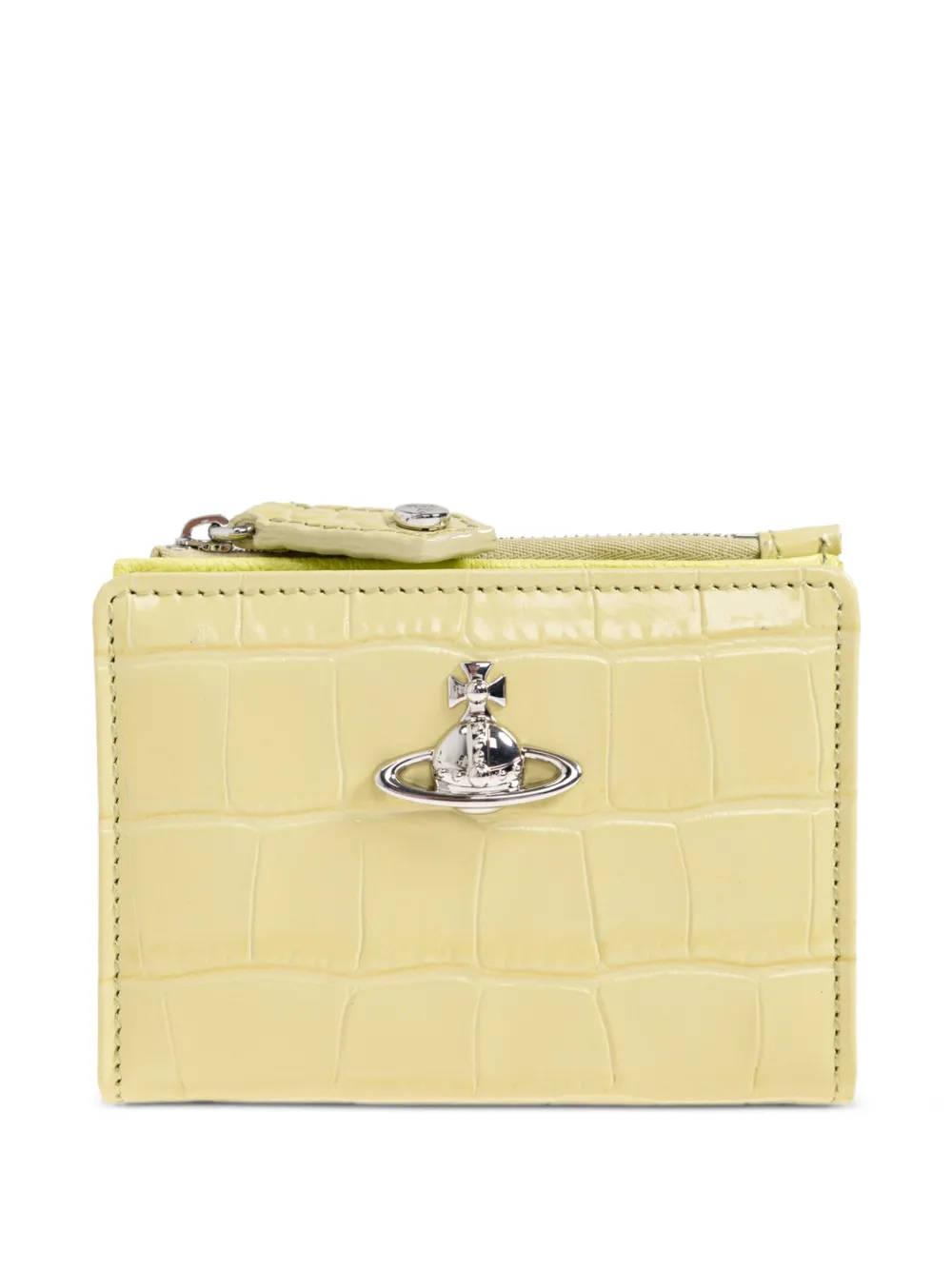 Vivienne Westwood Orb crocodile-effect wallet - Verde