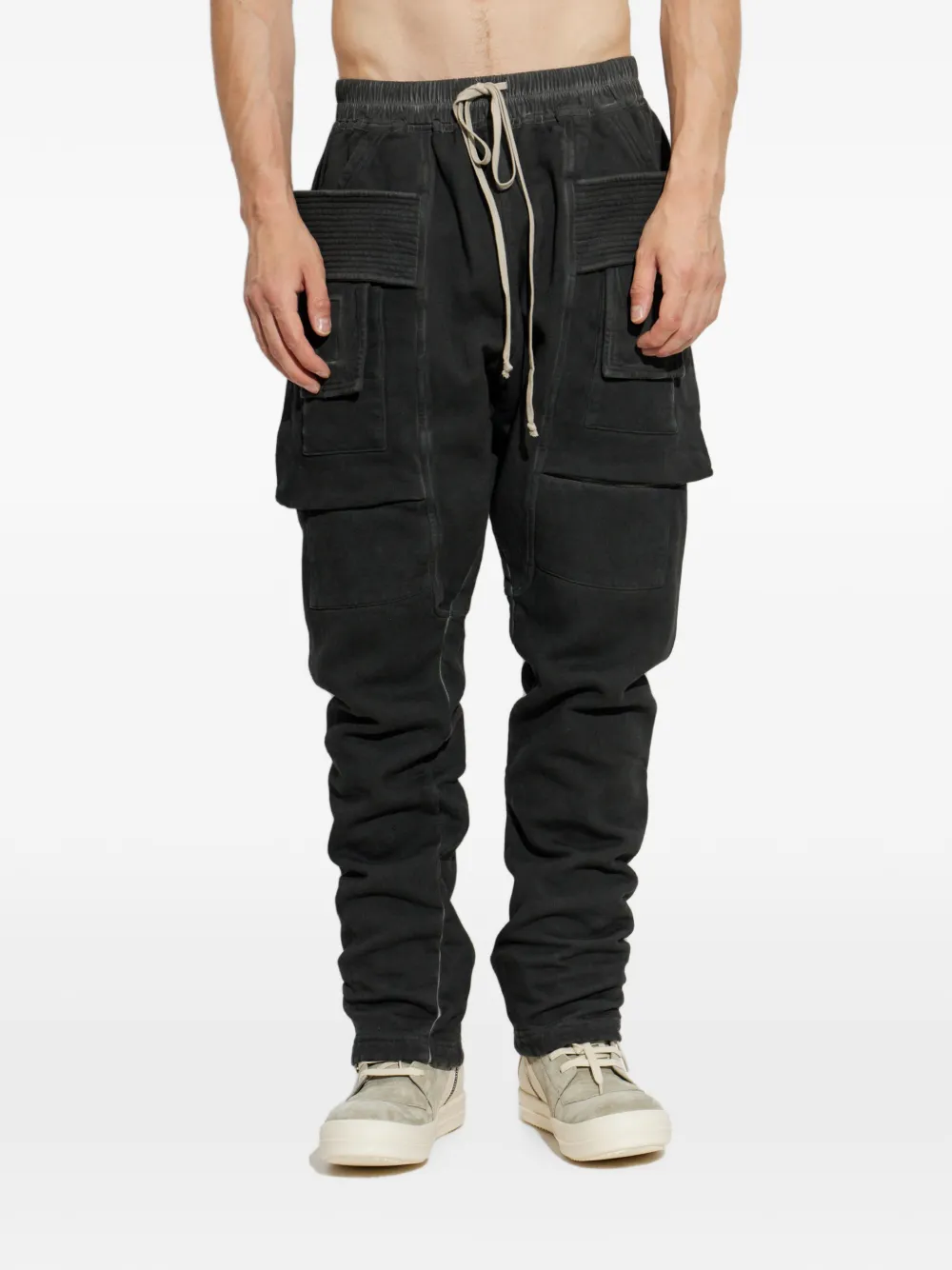 Rick Owens DRKSHDW Cargo broek met trekkoord Zwart