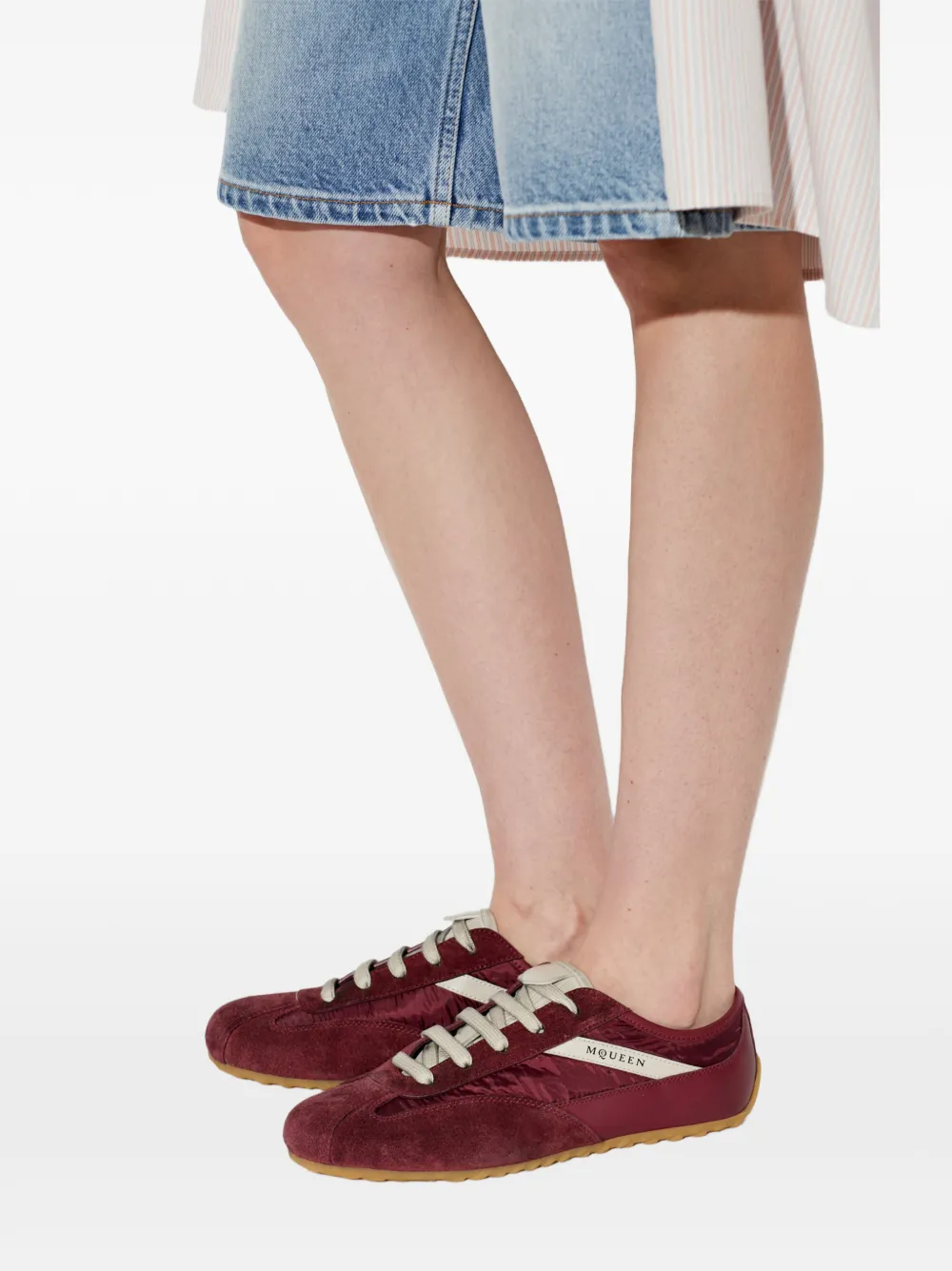 Alexander McQueen Boxe leather sneakers Rood