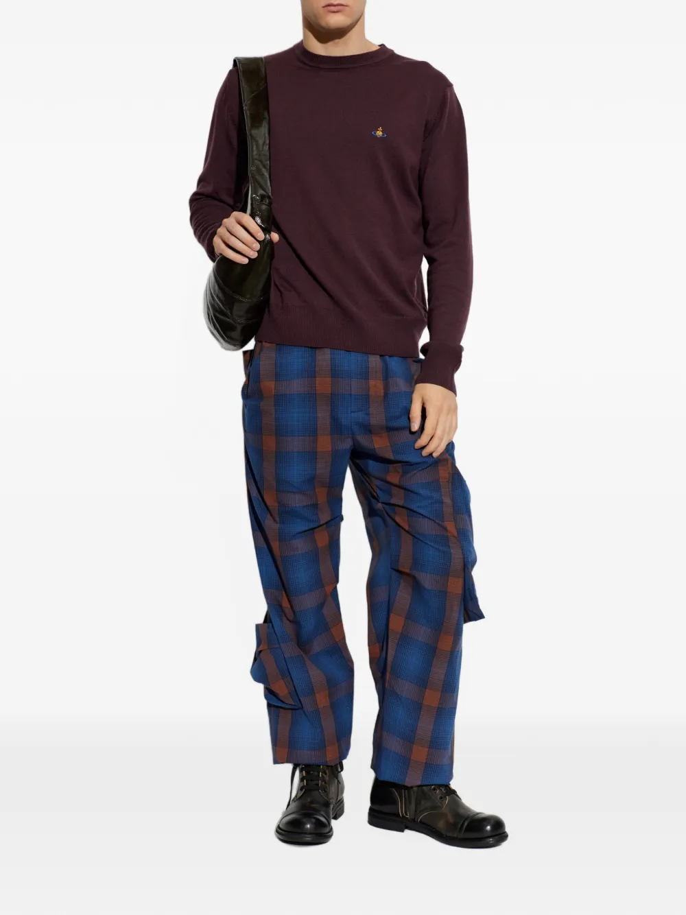 Vivienne Westwood Trui met geborduurd Orb-logo Paars