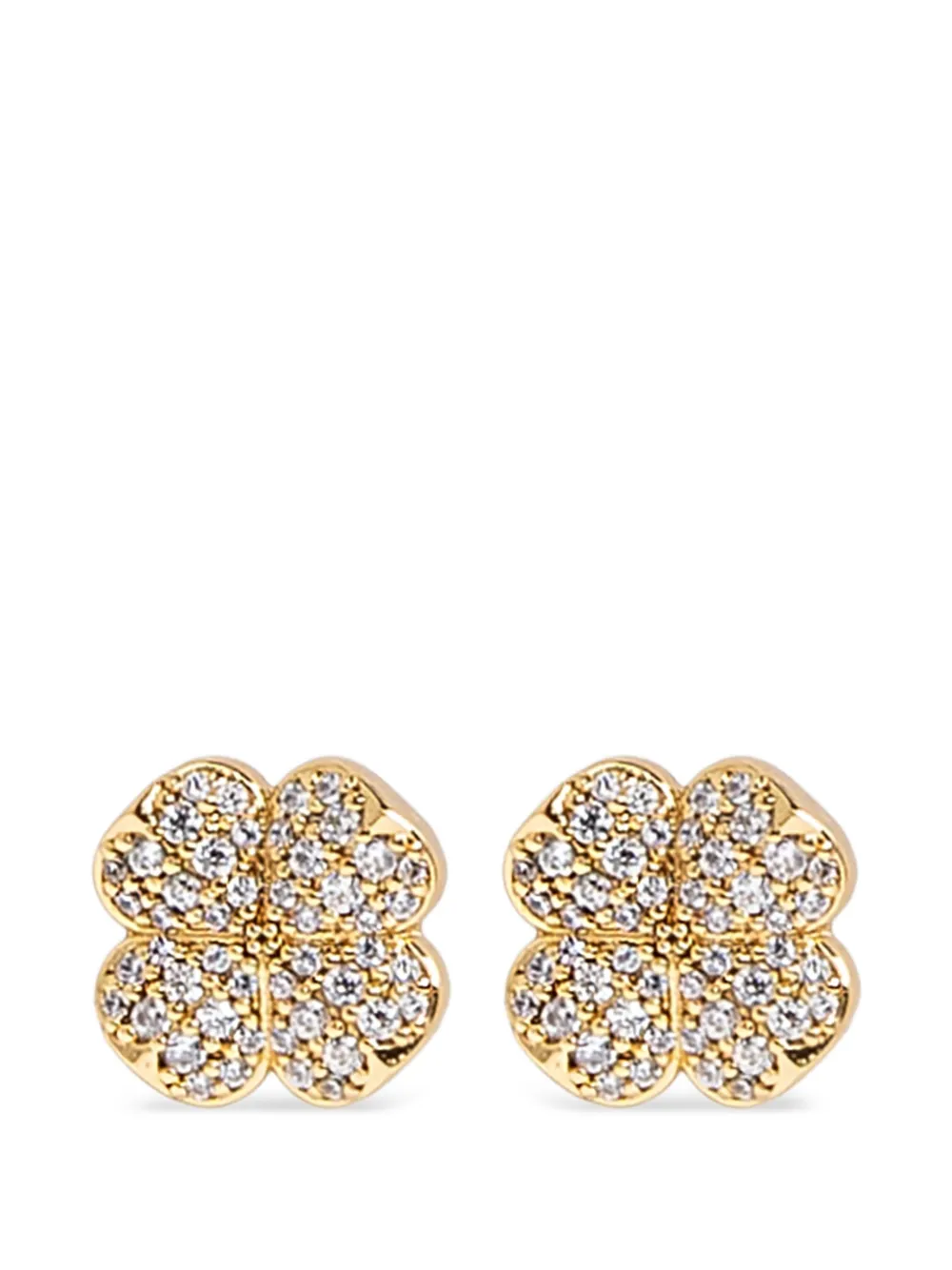 Kate Spade crystal-embellished flower-shaped earrings - Gold