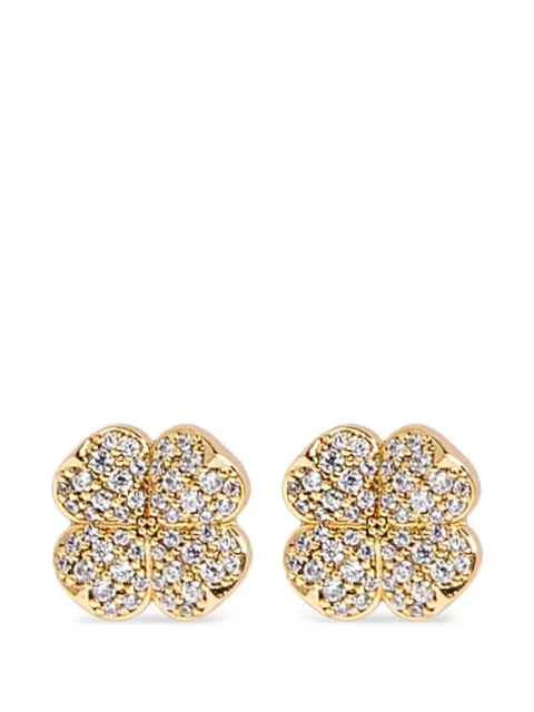 Kate Spade crystal-embellished flower-shaped earrings