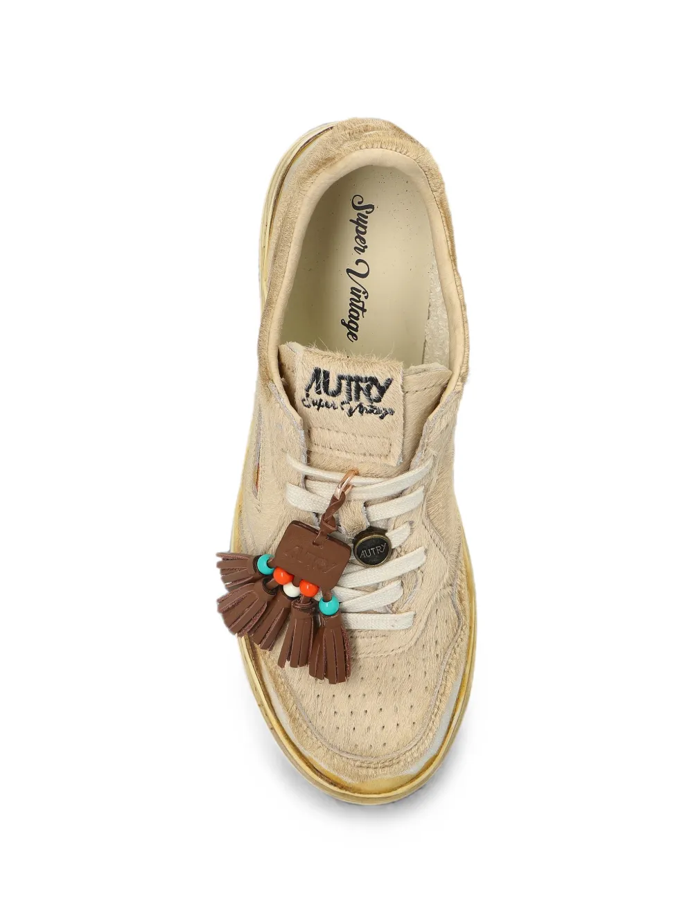 Autry Medalist tassel-detail sneakers Beige