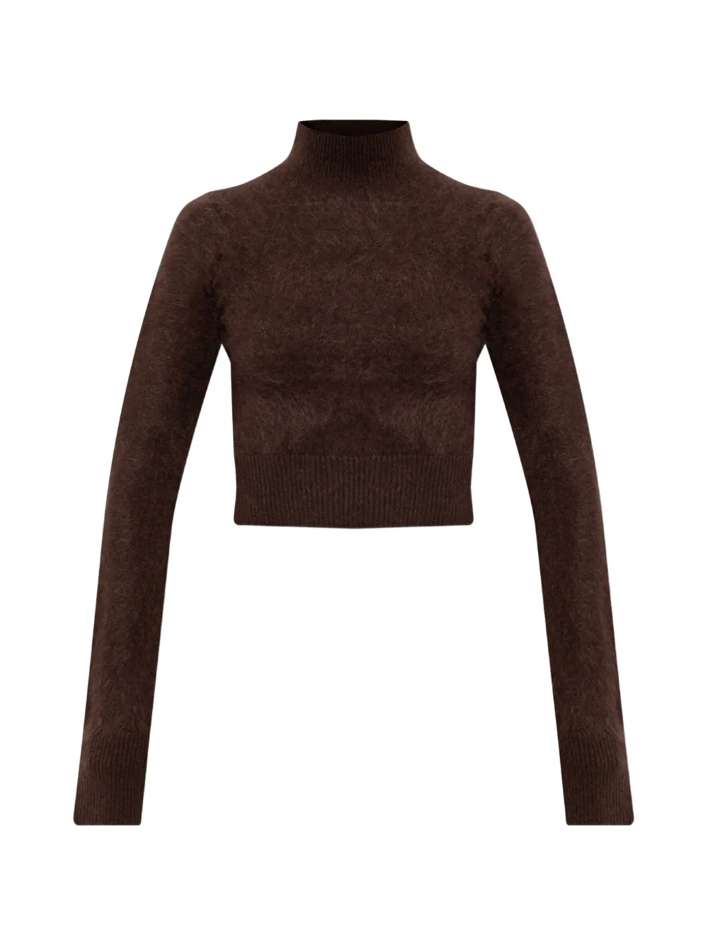 Sportmax Agio cropped cashmere sweater - Marrone