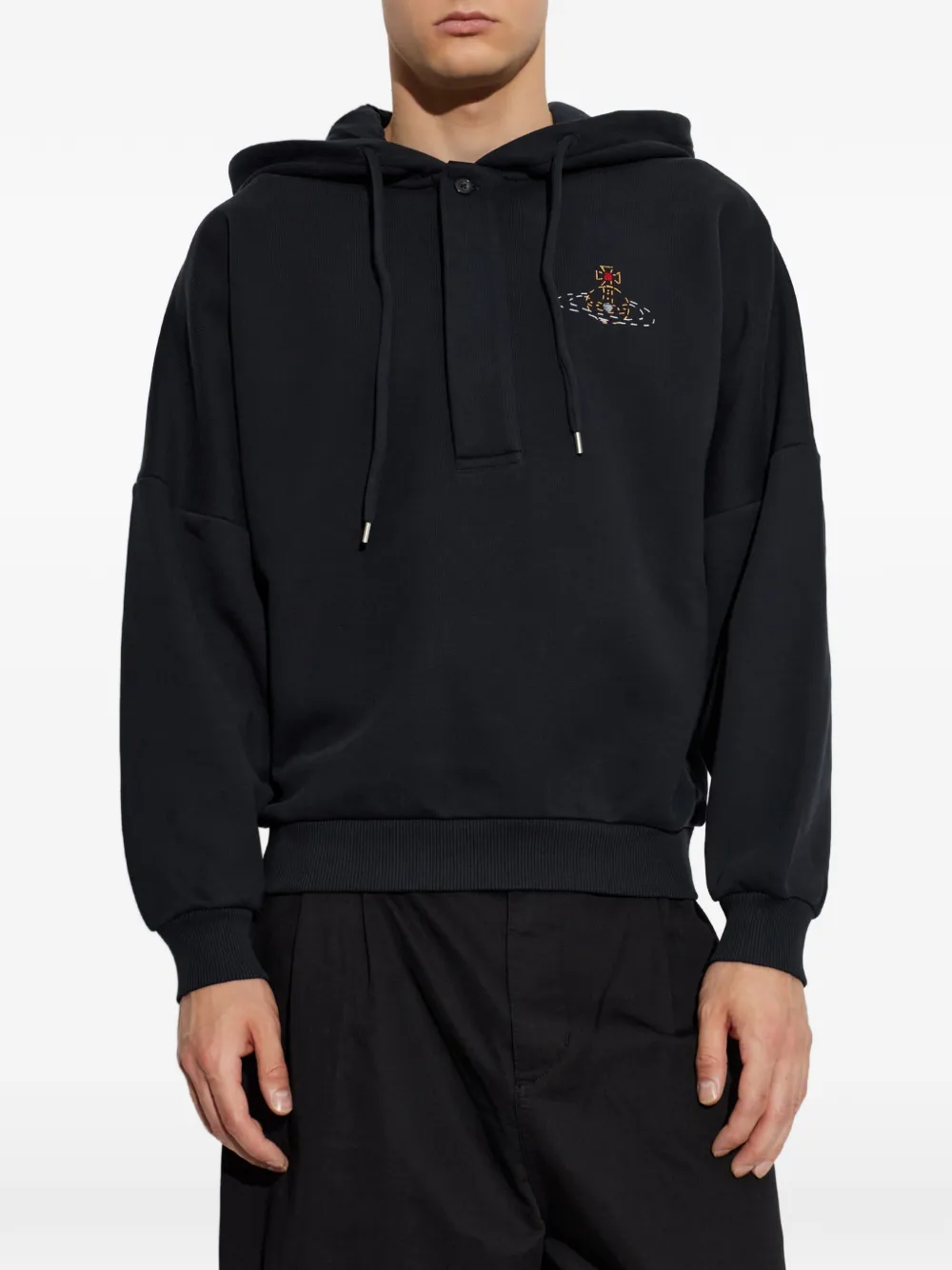 Vivienne Westwood Batwing hoodie met borduurwerk Zwart