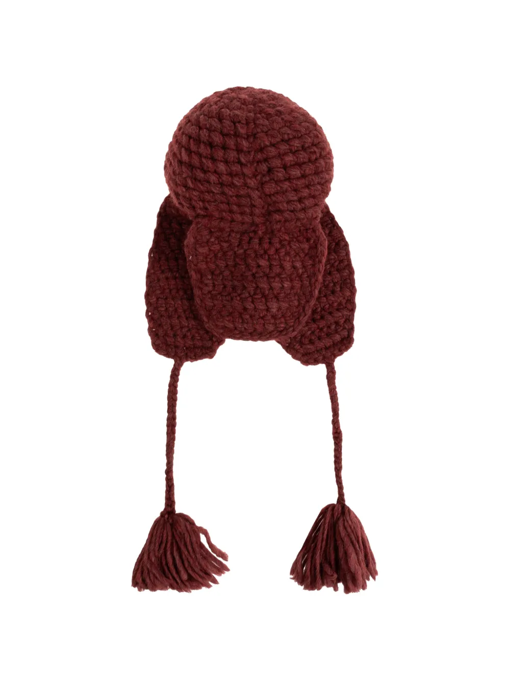 ETRO Chunky gebreide hoed met oorkleppen Rood