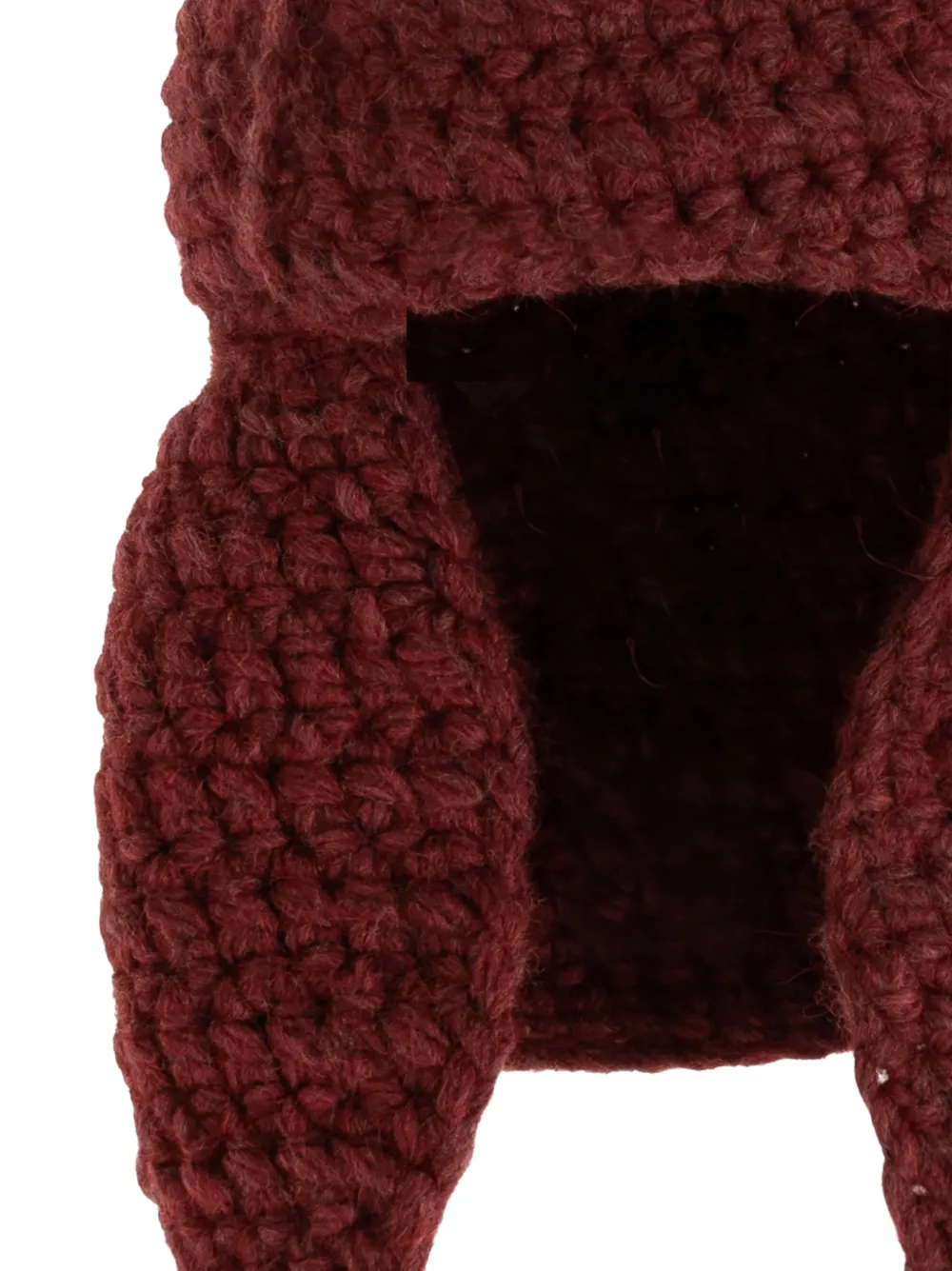 ETRO Chunky gebreide hoed met oorkleppen Rood